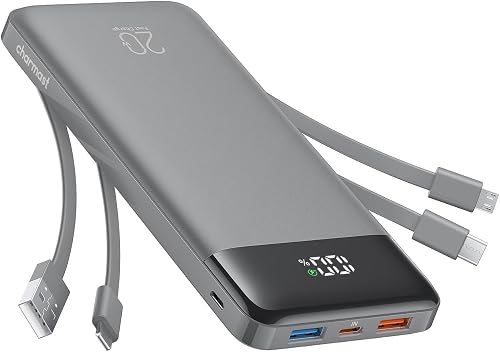 charmast 20000mAh Portable Charger with Built in Cables, 22.5W Travel — Key specifications at a glance
