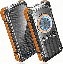 Solar Power Bank,49800mAh Wireless Portable Phone Charger with Built-i — Size, capacity and configuration compared